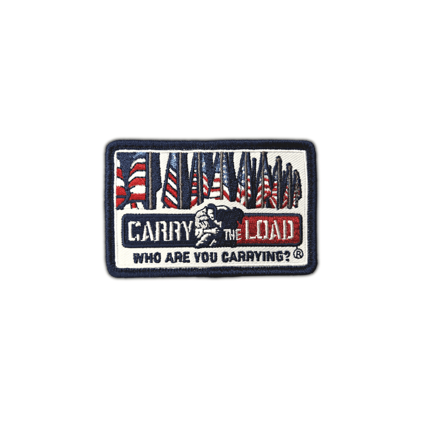 Embroidered American Flag Patch With Velcro Backing - Carry The Load Shop