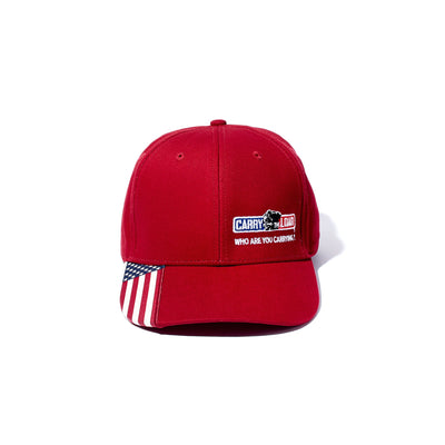 Flag Brim Cap - Red - Carry The Load Shop