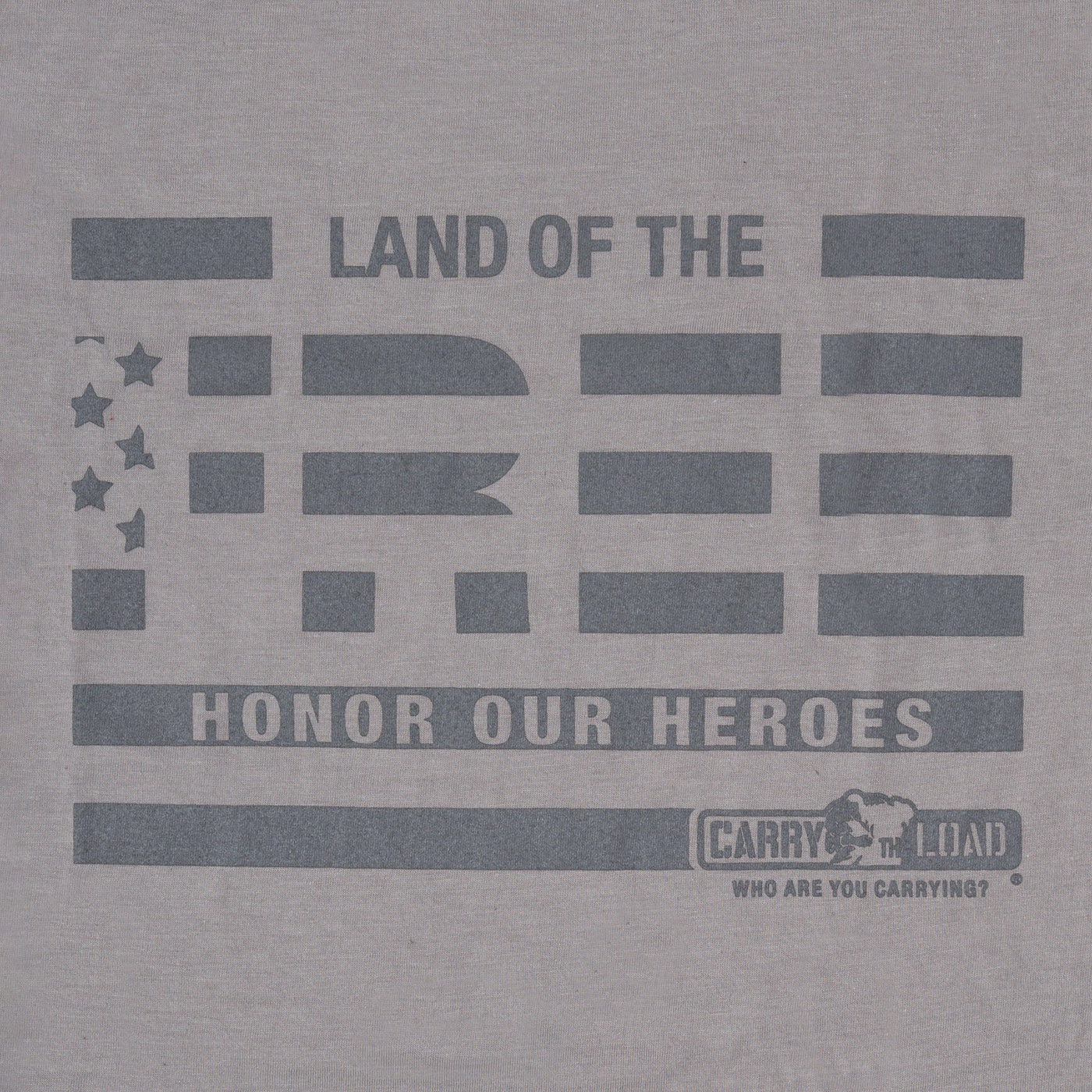 Land of the Free T-Shirt - Gray - Carry The Load Shop