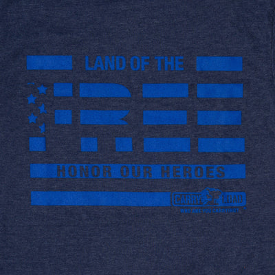 Land of the Free T-Shirt - Navy - Carry The Load Shop