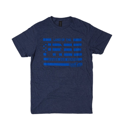 Land of the Free T-Shirt - Navy - Carry The Load Shop