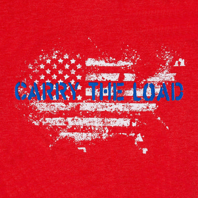 USA Map T-Shirt - Red - Carry The Load Shop