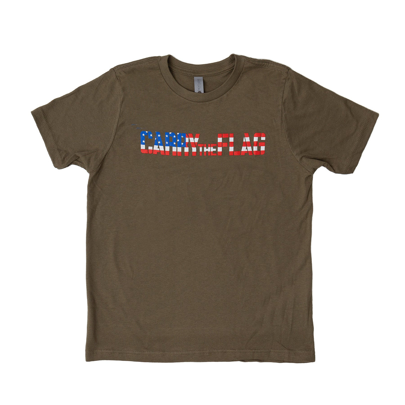 Youth Carry The Flag T-Shirt - Military Green - Carry The Load Shop